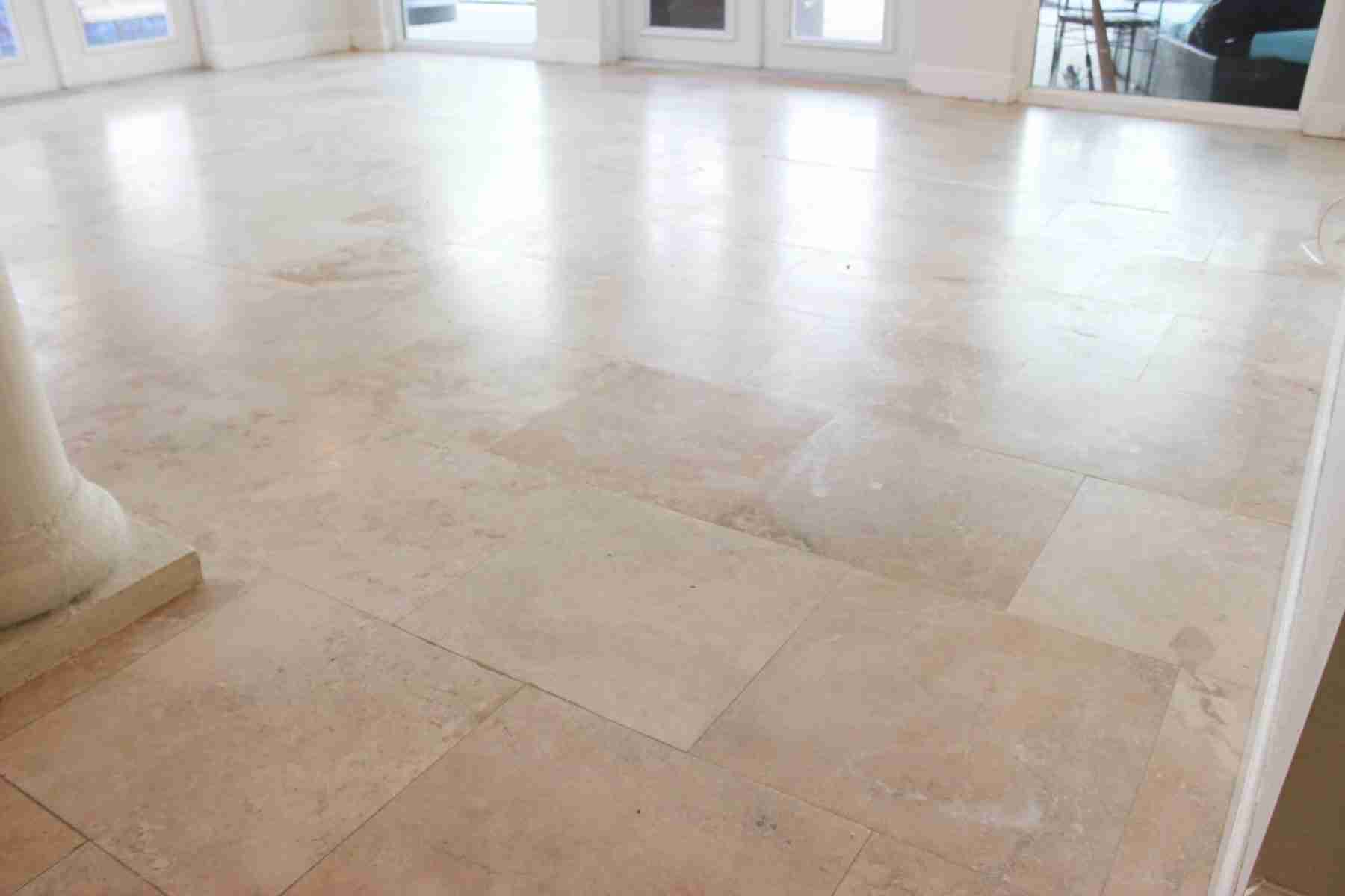 Travertine Cleaning - Dana Shores, Tampa Bay - Before Bay Shore Cleaning & Restoration